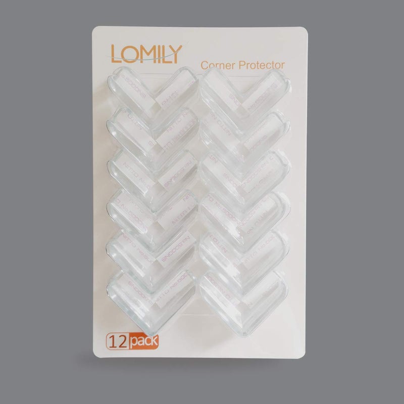 LOMILY Clear Corner Guards(12 Pack),Table Corner Protectors,Clear Edge Safety Bumpers,High Resistant Adhesive Gel,Corner Protector for Baby,Kids,Furniture,Cabinet,Glass,Coffee Table,ect. - Image 2
